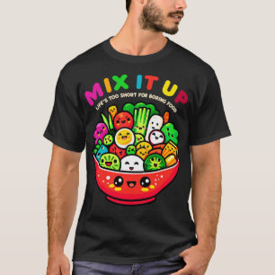 T-shirt Joyeux Légume salade Bowl Cute Kawaii végétarien