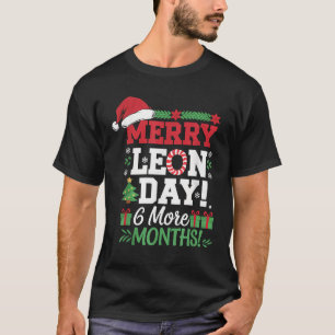 T-shirt Joyeux Leon Jour Noel à l'envers drôle Coun de Noë