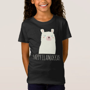 T-Shirt Joyeux Llamakkah Blue Hanoukka Llama Cute