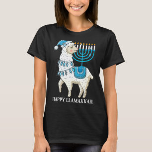 T-shirt Joyeux Llamakkah Cute Juive Llama Lunettes de sole