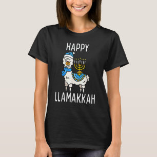 T-shirt Joyeux Llamakkah Hanukkah Lama Ménorah Chanukah Al