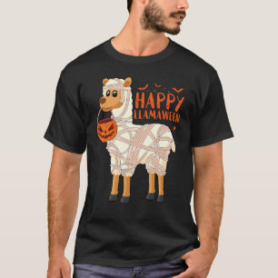T-shirt Joyeux Llamaween Halloween Llama Alpaca Pompe de m