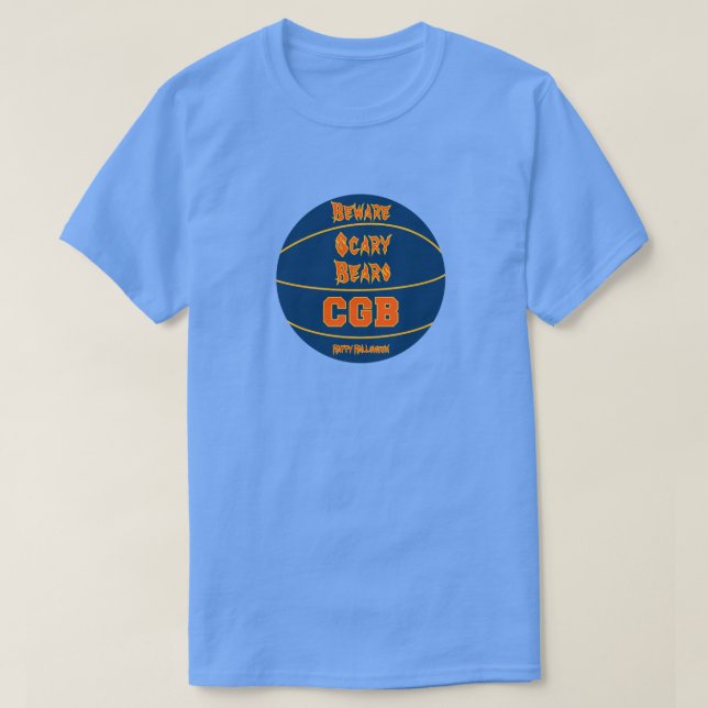 T-shirt Joyeux logo de la Californie de basket-ball Hallow (Design devant)