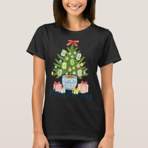 T-shirt Joyeux Mahjong Arbre de Noël Chinoiserie Fêtes 