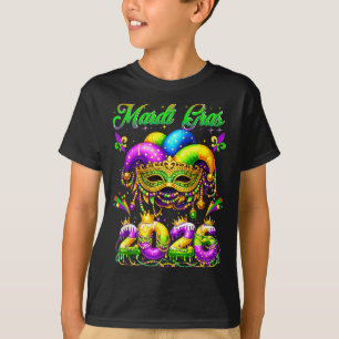 T-shirt Joyeux Mardi Gras 2026 Chapeau de Bouffon Nouvelle