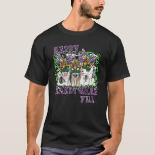 T-shirt Joyeux Mardi Gras à tous Génisse de ferme de campa