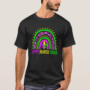 T-shirt Joyeux Mardi Gras Rainbow Leopard Funny Carnivals