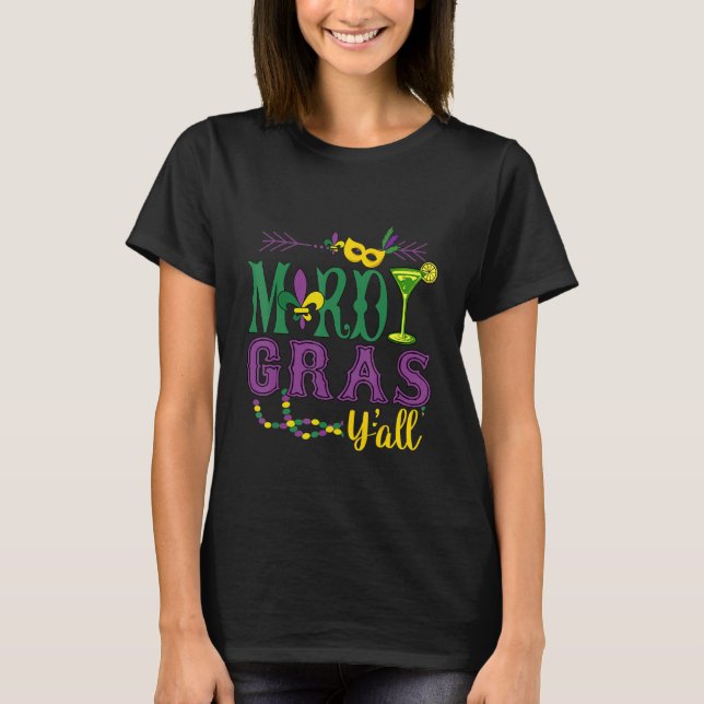 T-shirt Joyeux Mardi Gras Y Tous Drôle Carnaval Boire Gap (Devant)