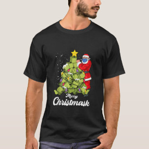 T-shirt Joyeux masque Noël 2020 Quarantine Père Noël W