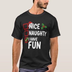 T-shirt Joyeux Méchant J'ai Amusement Père Noël Liste de N