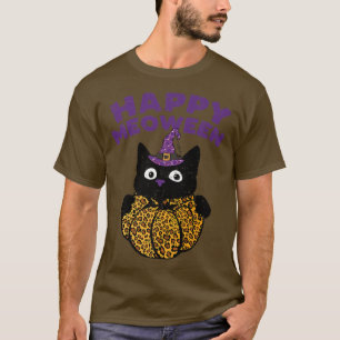 T-shirt Joyeux Meoween sorciers chats mignonette Halloween