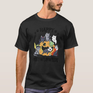 T-shirt Joyeux Meowloween Chat Mignon Costume d'Halloween 