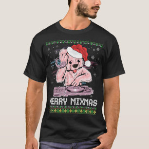 T-shirt Joyeux Mixmas Père Noël Noël Dj Tourne-disque Musi