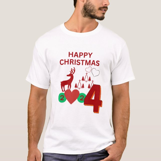 T-shirt Joyeux Noël 2024 design (Devant)