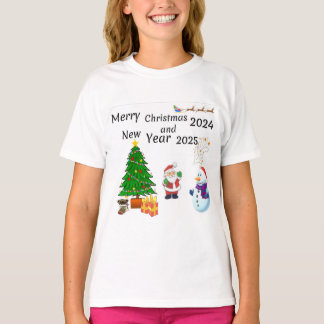 T-shirt Joyeux Noël 2024 et nouvel an 2025