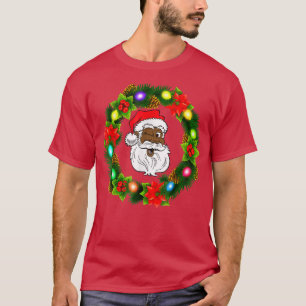 T-shirt Joyeux Noël à la famille noire Santa afro-américai