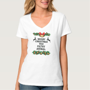 T-shirt Joyeux noël, animal sale