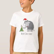 Joyeux Noël Arbre mignon Mammoth Santa Hat