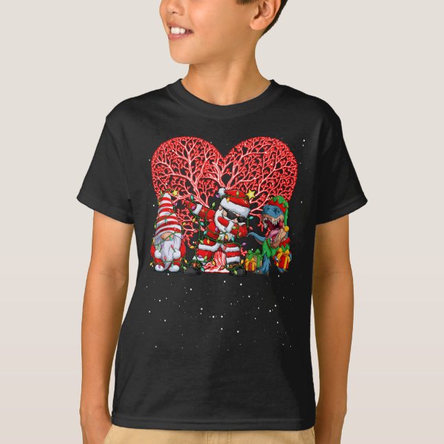 T-shirt Joyeux Noël Arbre Noël père Noël GnomesNoël (Devant)