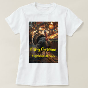 T-shirt Joyeux Noël aux végétariens et végans.