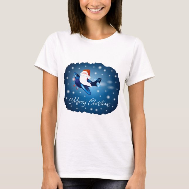 T-shirt Joyeux Noël avec Père Noël (Devant)