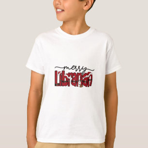 T-shirt Joyeux Noël Bibliothécaire Amoureux de Livres Bibl