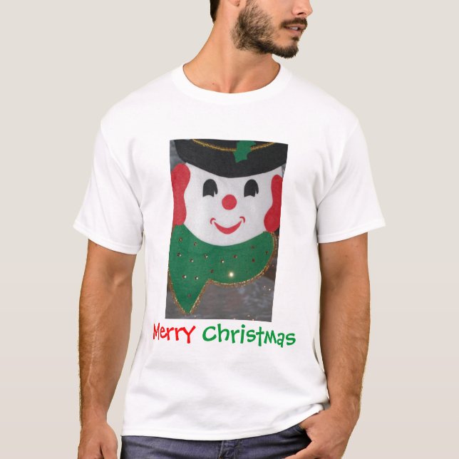 T-shirt Joyeux Noël Bonhomme de neige (Devant)
