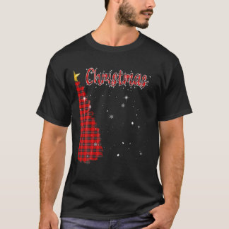 T-shirt Joyeux Noël Buffalo Plaid Xmas Couples Ma