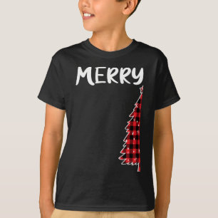 T-shirt Joyeux Noël Buffalo Plaid Xmas Couples Ma