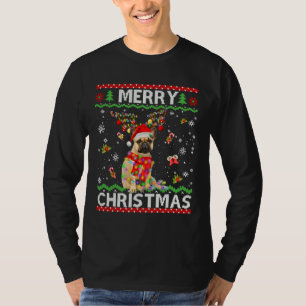 T-shirt Joyeux Noël Chien de taureau français Noël 99