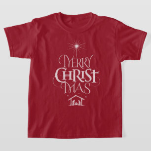 T-shirt Joyeux Noël Christian Calligraphy Chalkboard