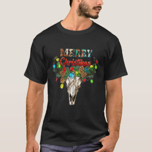 T-shirt Joyeux Noël Crâne de Taureau Noël