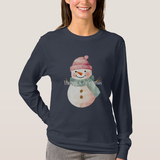 T-shirt Joyeux Noël de Snowman (Devant)