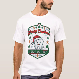 T-shirt Joyeux Noël Dentmas Couronne de Noël Chapeau de Pè
