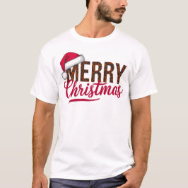 T-shirt Joyeux Noël design avec Santa Hat