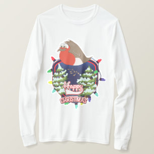 T-shirt Joyeux Noël dessin animé logo Robin
