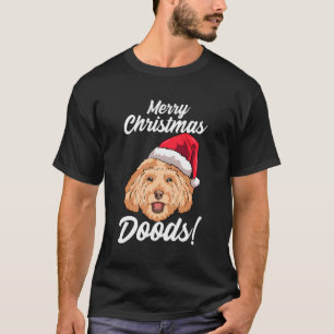 T-shirt Joyeux Noël Dosettes Funny Goldendoodle Maman Papa