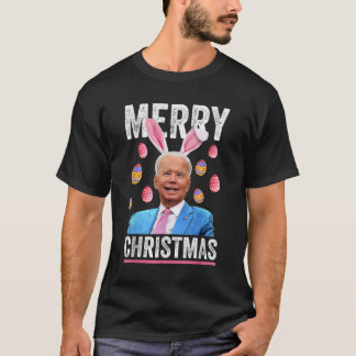 T-shirt Joyeux Noël Drôle Biden Confus pour Eas