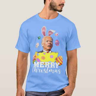T-shirt Joyeux Noël Drôle Joe Biden Vin de Pâques Vin