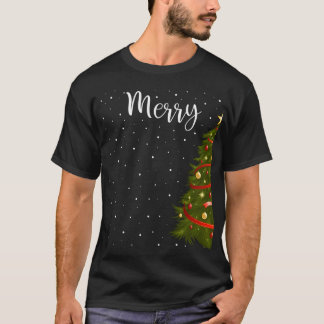 T-shirt Joyeux Noël Drôle Noël Arbre de Noël Couples