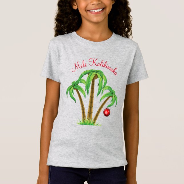 T-Shirt Joyeux Noël Enfants Chemise-Mele Kalikimaka (Devant)