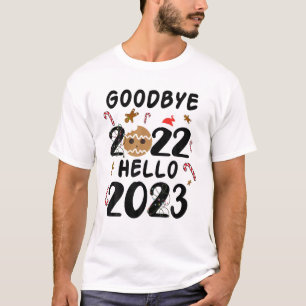 T-shirt Joyeux Noël Et Joyeux Nouvel An Bon Bye 2022 H