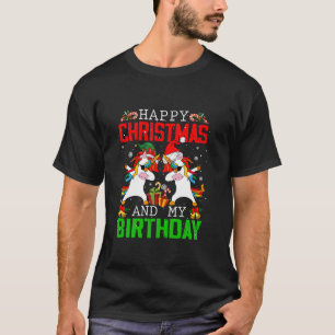 T-shirt Joyeux Noël Et Mon Anniversaire Dabbing Père Noël