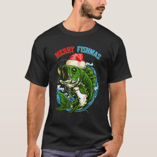 T-shirt Joyeux Noël Famille Joyeux Pêche Wi-Fi