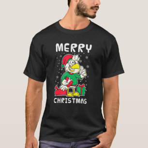 T-shirt Joyeux Noël Flocon de neige Ferme Animaux Poule