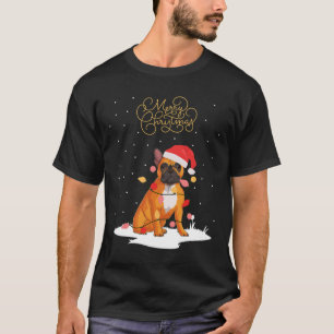T-shirt Joyeux Noël Fun Noël Noël Chien de taule français