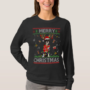 T-shirt Joyeux Noël Funny Boston Terrier Funny Xmas Ug