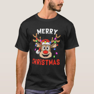 T-shirt Joyeux Noël Funny mignon Reindeer Cadeaux Enfants 