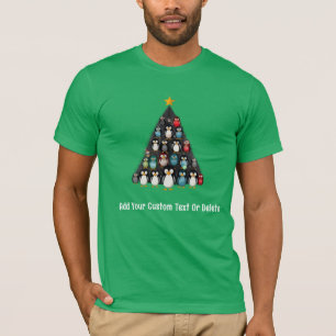 T-shirt Joyeux Noël Funny Penguin Tree