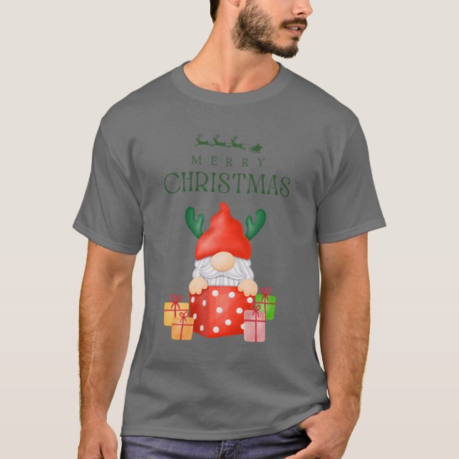 T-shirt Joyeux Noël Gnome Tee (Devant)